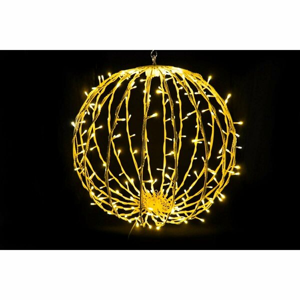 Queens Of Christmas 20 in. LED Sphere Lights, Yellow - 200 Count S-200SPH-YE-20